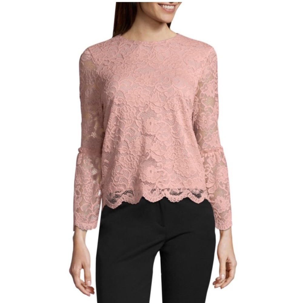 Worthington Bell Sleeve Lace Top